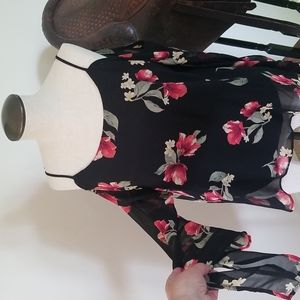 NWT By Together Cold Shoulder black blouse large